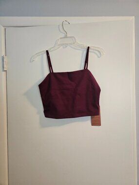 NWT Girlfriend Collective Devon Compressive Cami in plum sz L